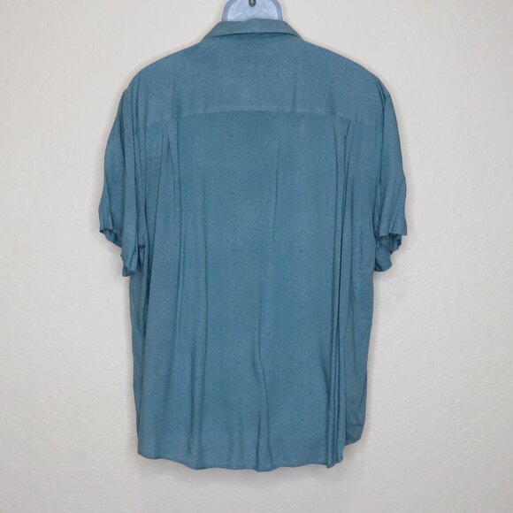 Campia*‎ Men's Short Sleeve Button Down Curved Hem Pocket Floral Shirt~ Size XL - Picture 2 of 11